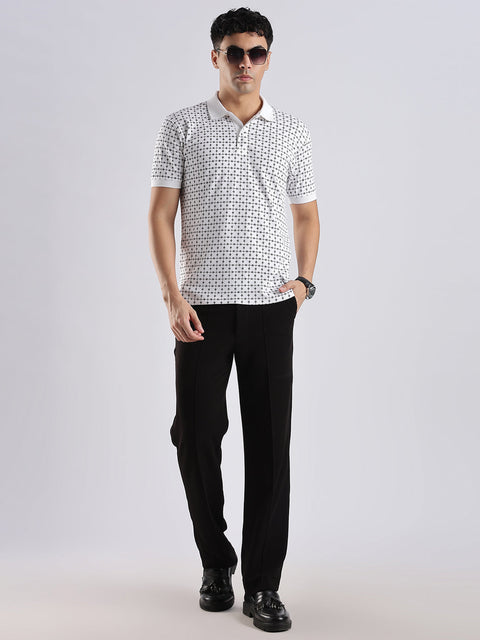 Adro Polo T-Shirt for Men – 100% Cotton Soft Fabric | Regular Fit Polo Tshirt | All over Printed Cotton Polo T Shirt for Men