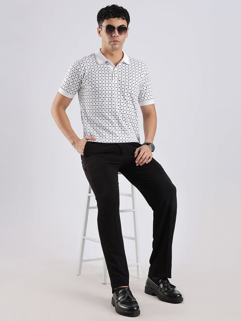 Adro Polo T-Shirt for Men – 100% Cotton Soft Fabric | Regular Fit Polo Tshirt | All over Printed Cotton Polo T Shirt for Men