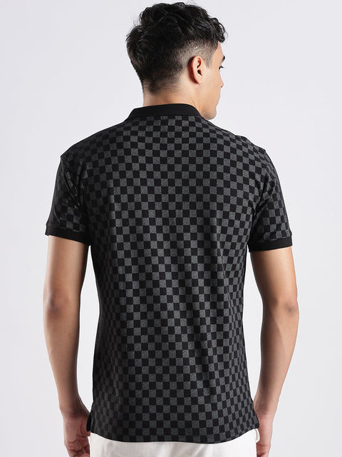Adro Polo T-Shirt for Men – 100% Cotton Soft Fabric | Regular Fit Polo Tshirt | All over Printed Cotton Polo T Shirt for Men