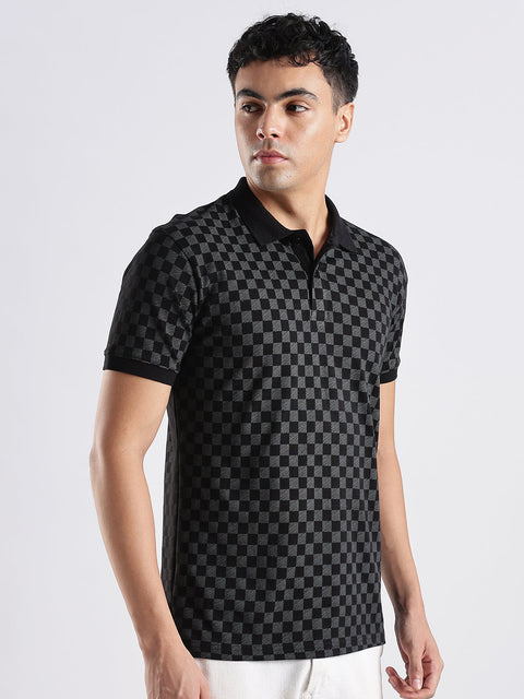 Adro Polo T-Shirt for Men – 100% Cotton Soft Fabric | Regular Fit Polo Tshirt | All over Printed Cotton Polo T Shirt for Men