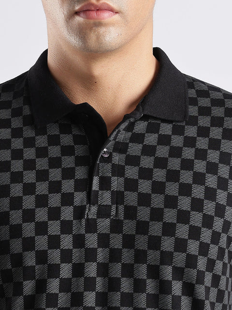 Adro Polo T-Shirt for Men – 100% Cotton Soft Fabric | Regular Fit Polo Tshirt | All over Printed Cotton Polo T Shirt for Men