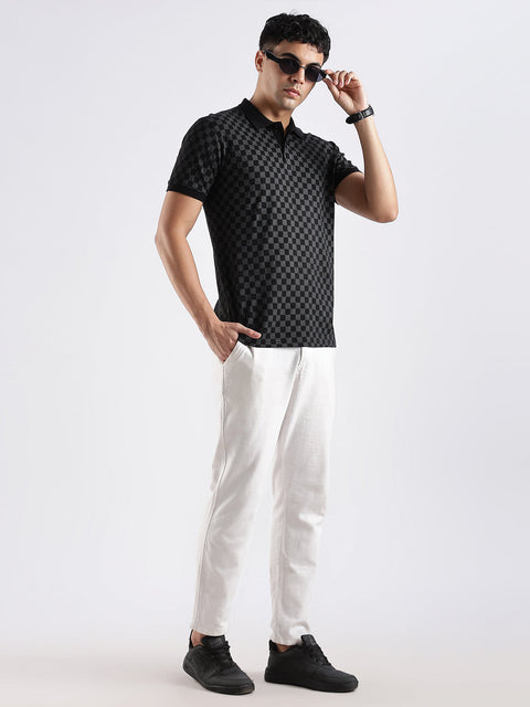 Adro Polo T-Shirt for Men – 100% Cotton Soft Fabric | Regular Fit Polo Tshirt | All over Printed Cotton Polo T Shirt for Men