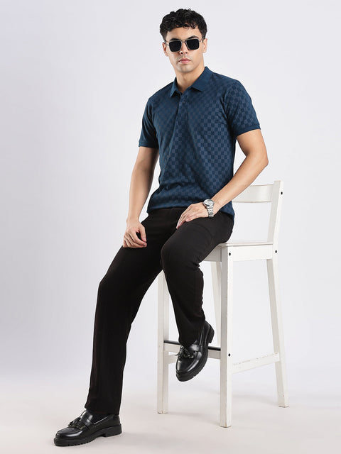 Adro Polo T-Shirt for Men – 100% Cotton Soft Fabric | Regular Fit Polo Tshirt | All over Printed Cotton Polo T Shirt for Men