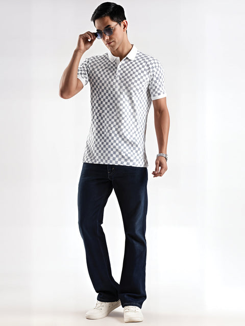 Adro Polo T-Shirt for Men – 100% Cotton Soft Fabric | Regular Fit Polo Tshirt | All over Printed Cotton Polo T Shirt for Men