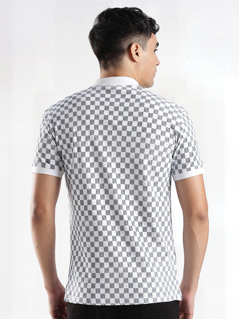 Adro Polo T-Shirt for Men – 100% Cotton Soft Fabric | Regular Fit Polo Tshirt | All over Printed Cotton Polo T Shirt for Men