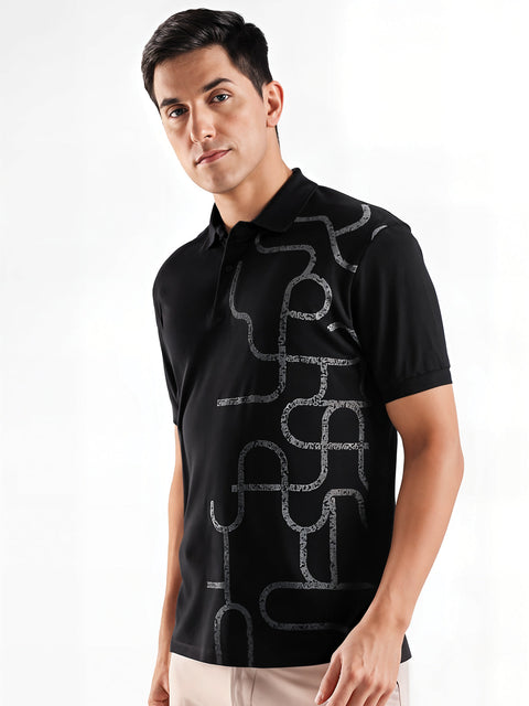 Adro Polo T-Shirt for Men – 100% Cotton Soft Fabric | Regular Fit Polo Tshirt | All over Printed Cotton Polo T Shirt for Men
