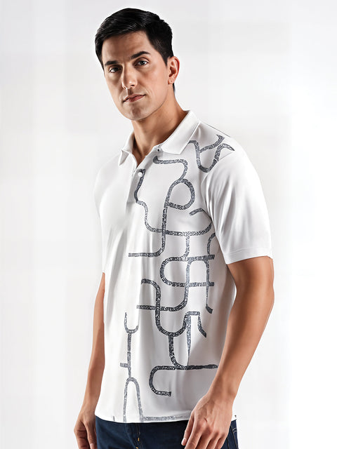 Adro Polo T-Shirt for Men – 100% Cotton Soft Fabric | Regular Fit Polo Tshirt | All over Printed Cotton Polo T Shirt for Men