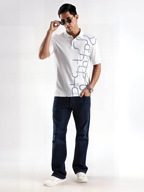Adro Polo T-Shirt for Men – 100% Cotton Soft Fabric | Regular Fit Polo Tshirt | All over Printed Cotton Polo T Shirt for Men