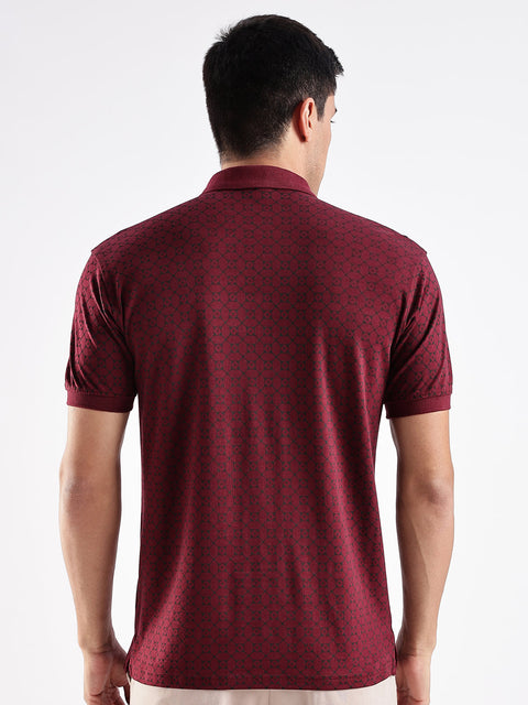 Adro Polo T-Shirt for Men – 100% Cotton Soft Fabric | Regular Fit Polo Tshirt | All over Printed Cotton Polo T Shirt for Men