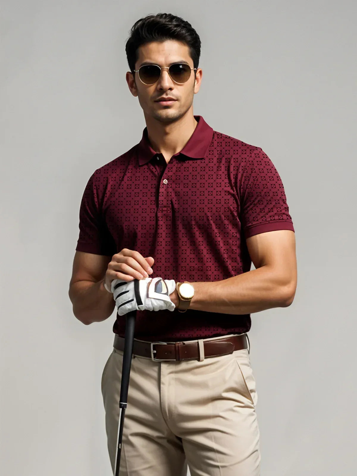 Adro Men’s Cotton Polo T-Shirt | Soft Feel | Casual Streetwear Maroon