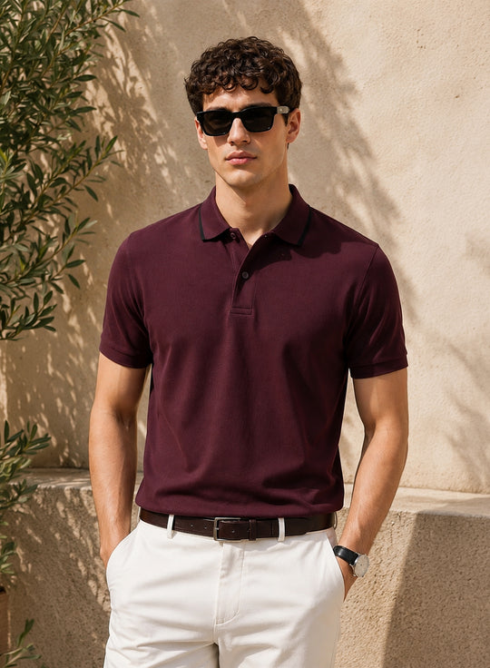 ADRO Mens Polo TShirt | Airtex Cotton Matty Fabric | Regular Fit | Breathable, Durable & Premium Casual Polo T-Shirt for Men | Port Royale
