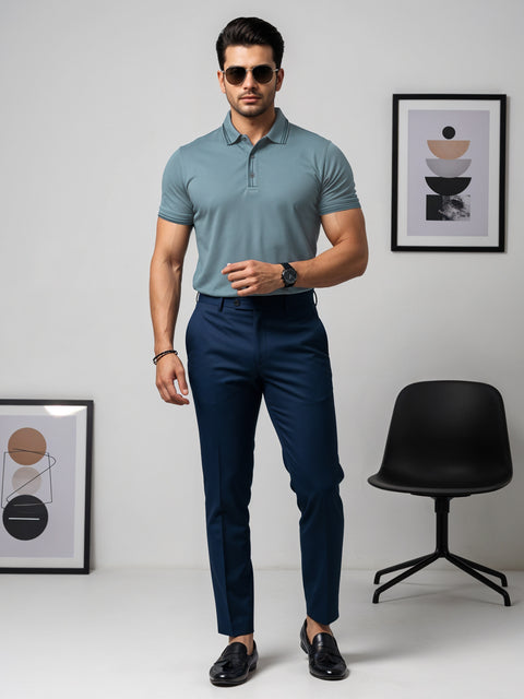 Adro Polo T Shirt for Men | Black Polo T-shirt | 100% Cotton Polo Tshirt | Regular Fit Polo| Available in Plus Size Polo