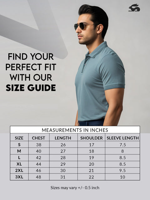 Adro Polo T Shirt for Men | Black Polo T-shirt | 100% Cotton Polo Tshirt | Regular Fit Polo| Available in Plus Size Polo