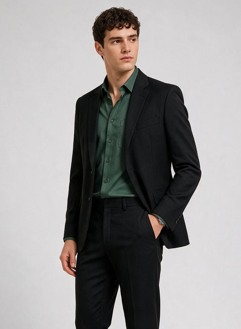 ADRO Men's Premium Cotton Satin Shirt | Solid Full Sleeve Casual Shirt | Regular Fit | Pista