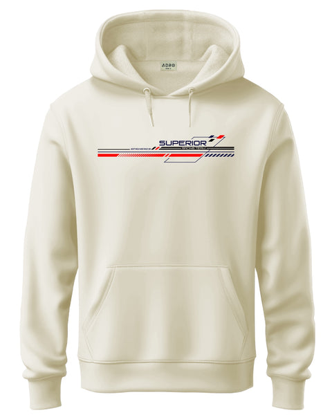 ADRO Men's Racing Graphic Printed Hoodie | 320 GSM 85% Cotton 15% Polyester Fleece | Regular Fit Hoodie | Winter Casual Streetwear