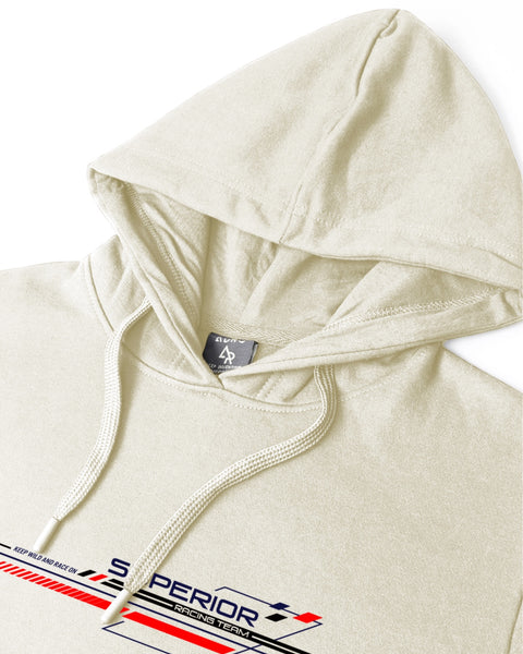 ADRO Men's Racing Graphic Printed Hoodie | 320 GSM 85% Cotton 15% Polyester Fleece | Regular Fit Hoodie | Winter Casual Streetwear