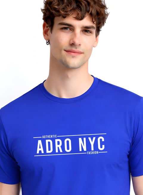 Adro Mens Branded Logo Printed T-Shirt | Typography Print 100% Cotton T shirt | Stylish Tee Summer Regular Fit Graphic Tshirt
