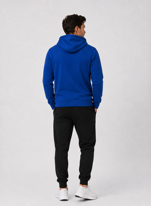 ADRO Zipper Hoodie for Men | 300 GSM Cotton Hoodies | Regular Fit Jacket for Men with Pockets | Sweatshirts with Zipper for Men | Cobalt Blue