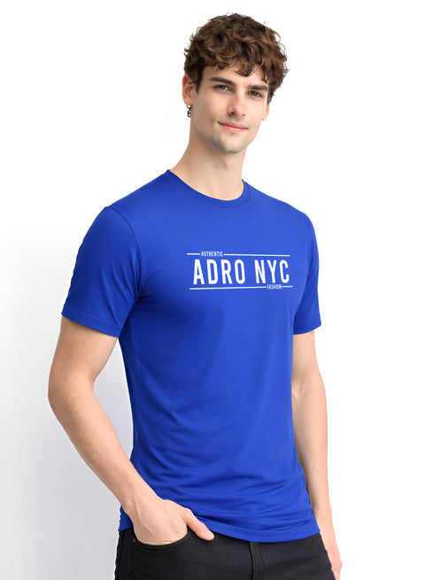 Adro Mens Branded Logo Printed T-Shirt | Typography Print 100% Cotton T shirt | Stylish Tee Summer Regular Fit Graphic Tshirt
