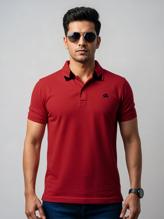 Adro Men’s Polo Shirt | Soft Cotton Blend | Trendy Casual Look