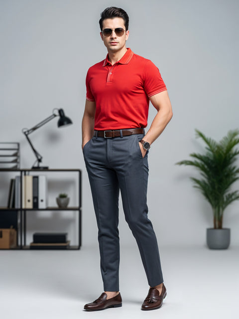 Adro Polo T Shirt for Men | Black Polo T-shirt | 100% Cotton Polo Tshirt | Regular Fit Polo| Available in Plus Size Polo