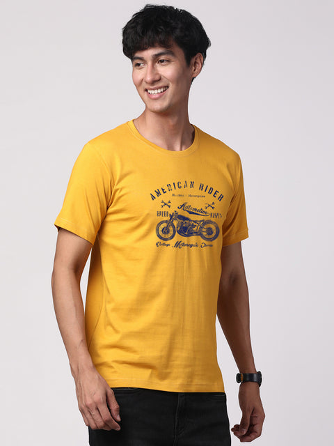 Adro Men’s Cotton Graphic T-Shirt | Soft Feel 180 GSM Casual Wear