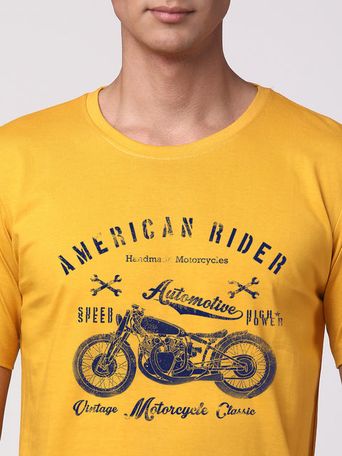 Adro Men’s Cotton Graphic T-Shirt | Soft Feel 180 GSM Casual Wear
