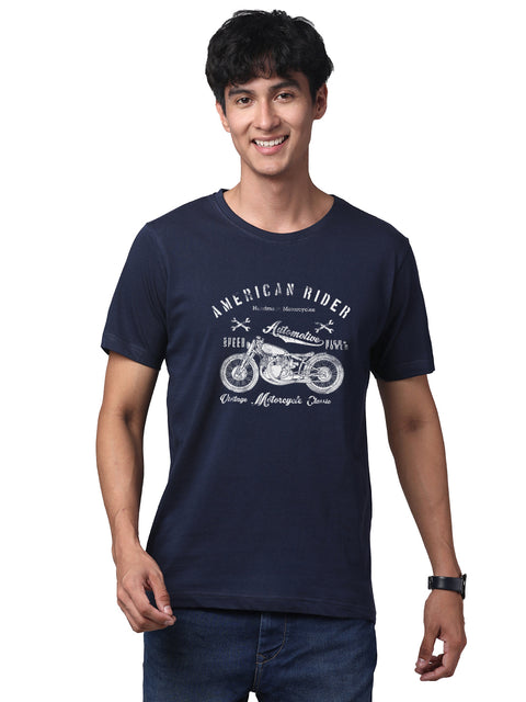 Adro Men’s Cotton Graphic T-Shirt | Soft Feel 180 GSM Casual Wear