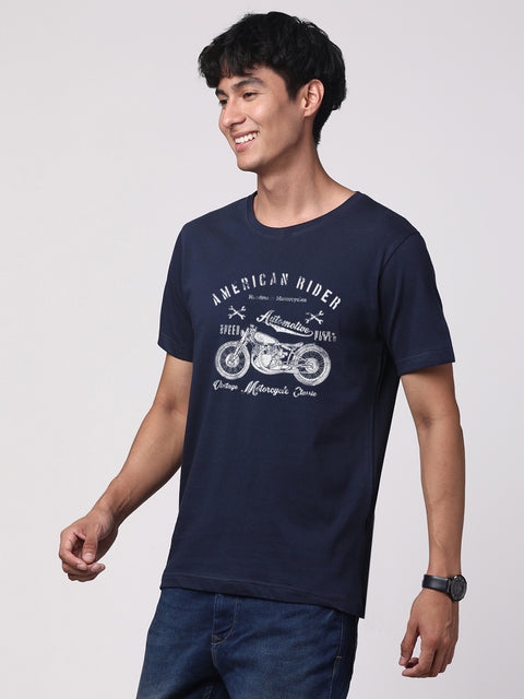 Adro Men’s Cotton Graphic T-Shirt | Soft Feel 180 GSM Casual Wear