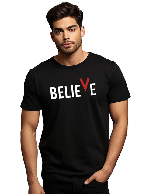 ADRO Men's Believe Design Printed T-Shirt