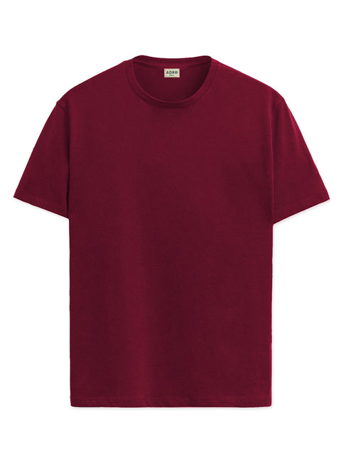 ADRO Mens T Shirts | Solid Tshirts for Men | Pure Cotton Lycra Fabric | 4 Way Stretch Smart tech Tshirt | Round Neck T-Shirt for Summer