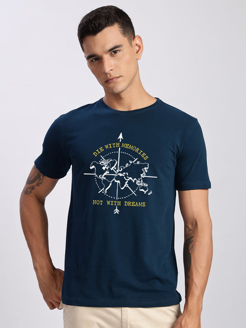 ADRO Die with Memories Not with Dreams Mens Printed T-Shirt