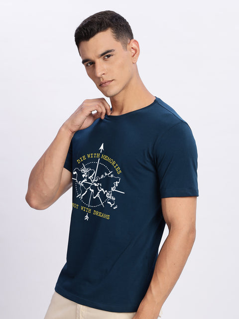 ADRO Die with Memories Not with Dreams Mens Printed T-Shirt