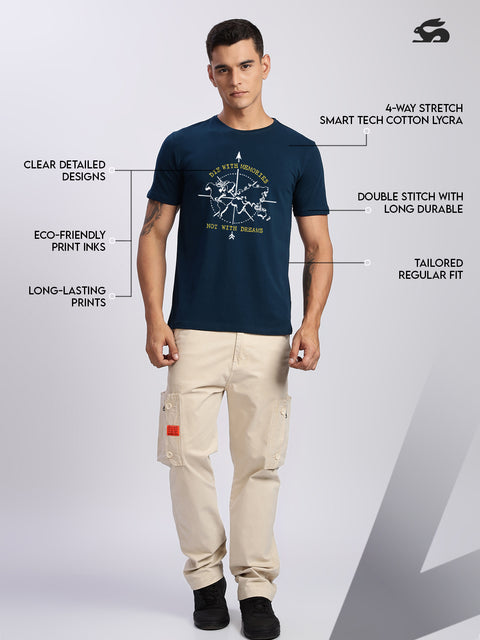 ADRO Die with Memories Not with Dreams Mens Printed T-Shirt