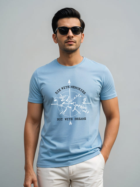 ADRO Die with Memories Not with Dreams Mens Printed T-Shirt