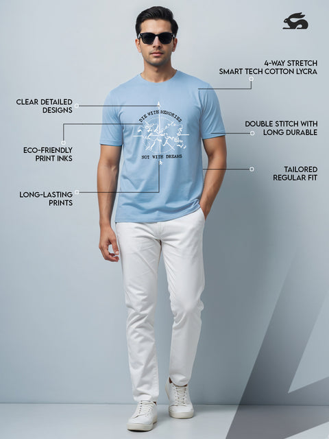 ADRO Die with Memories Not with Dreams Mens Printed T-Shirt
