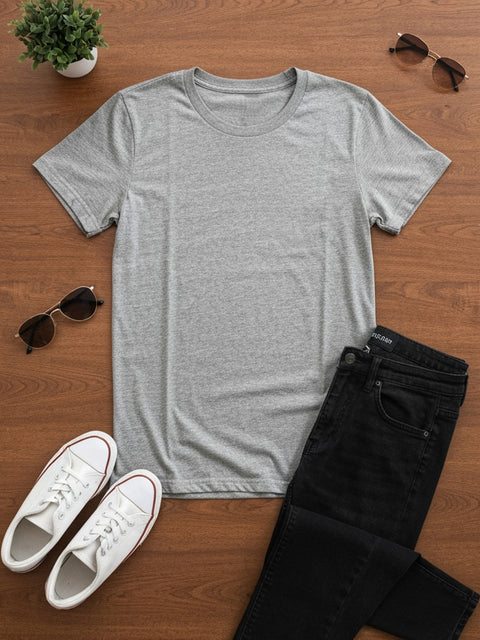 ADRO Men's Cotton Plain T-Shirt
