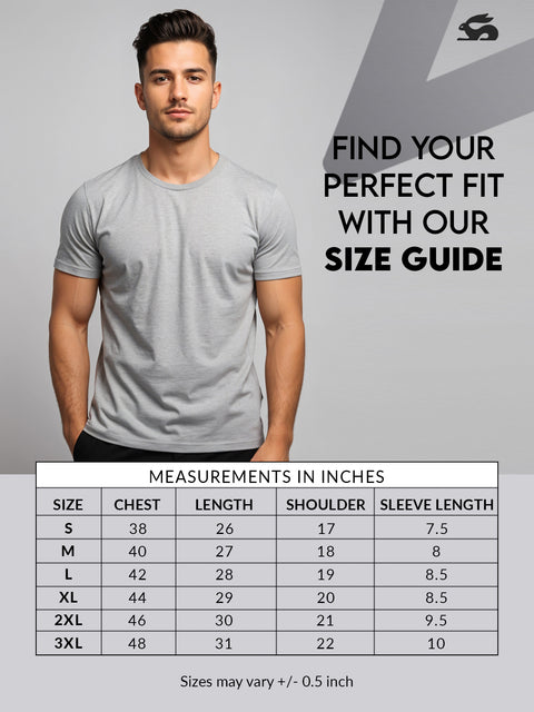 ADRO Men's Cotton Plain T-Shirt