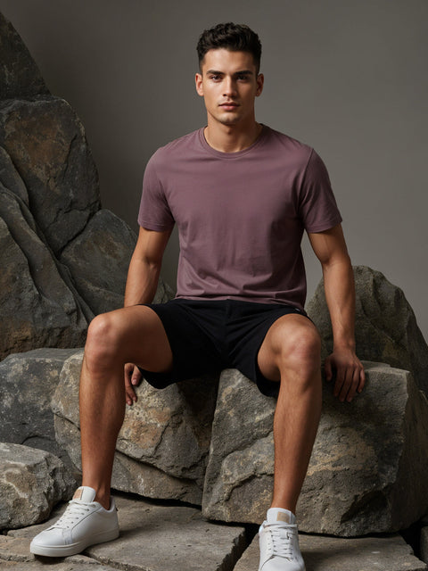 Adro Men’s Regular Fit T-Shirt | 180 GSM Cotton Lycra Premium Soft Fabric | Classic Round Neck Half Sleeve Tee