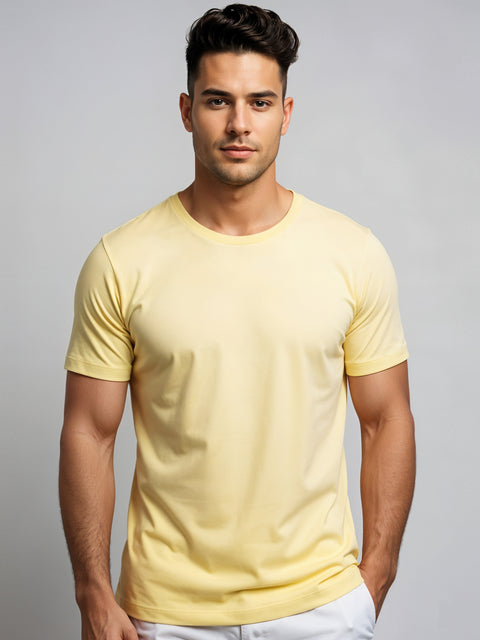 ADRO Men's Cotton Plain T-Shirt
