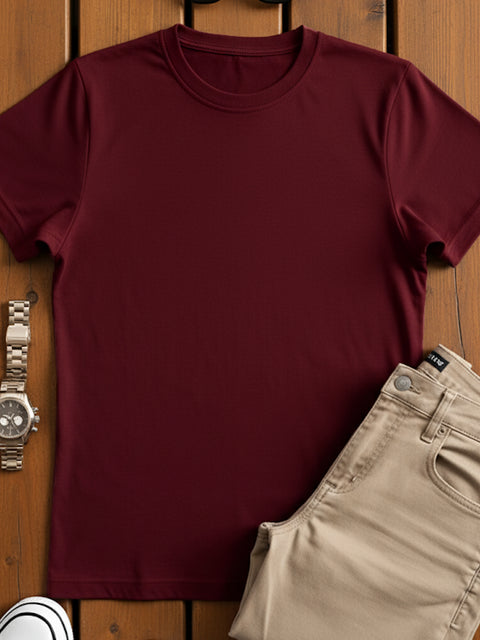 ADRO Men's Cotton Plain T-Shirt