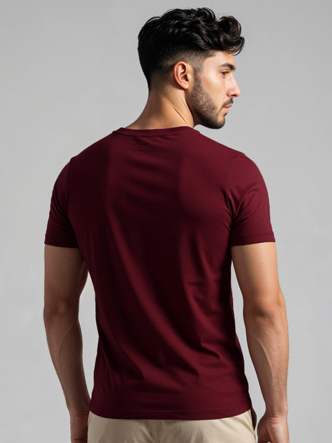 ADRO Men's Cotton Plain T-Shirt