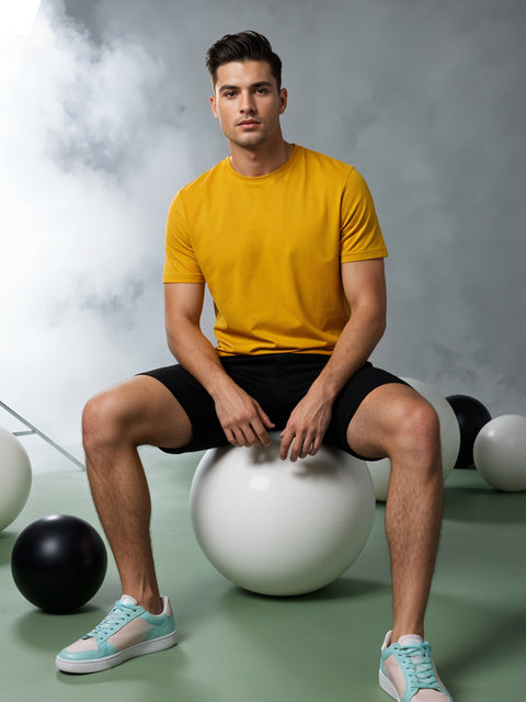 ADRO Men's Cotton Plain T-Shirt