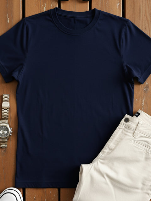 ADRO Men's Cotton Plain T-Shirt