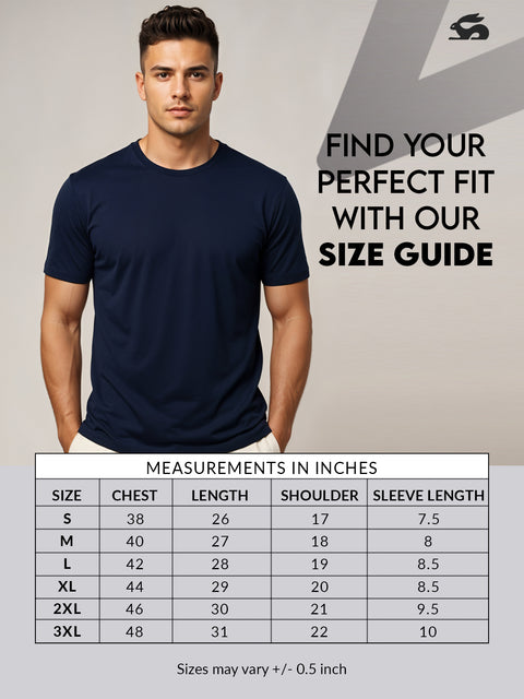 ADRO Men's Cotton Plain T-Shirt