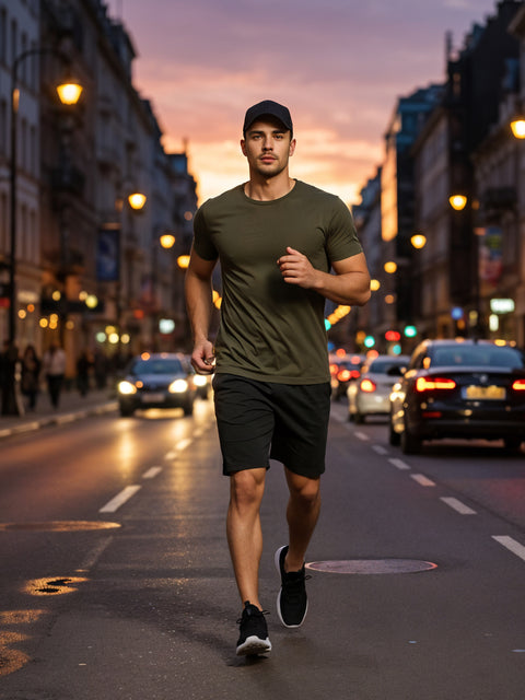 ADRO Men's Cotton Plain T-Shirt
