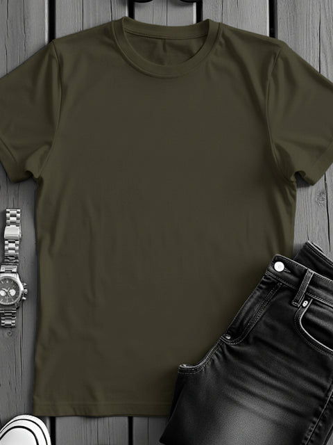 ADRO Men's Cotton Plain T-Shirt