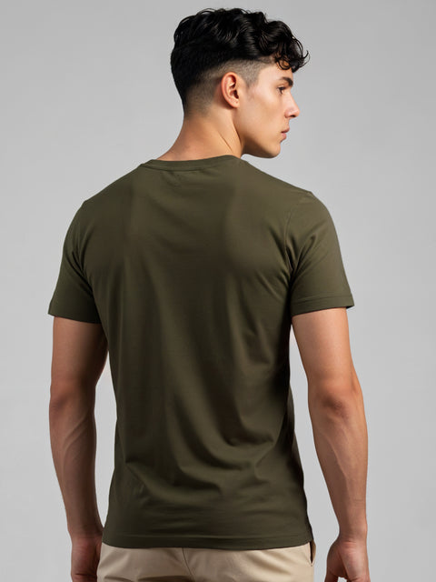 ADRO Men's Cotton Plain T-Shirt