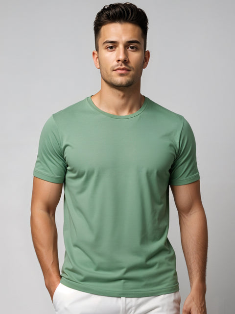 ADRO Men's Cotton Plain T-Shirt