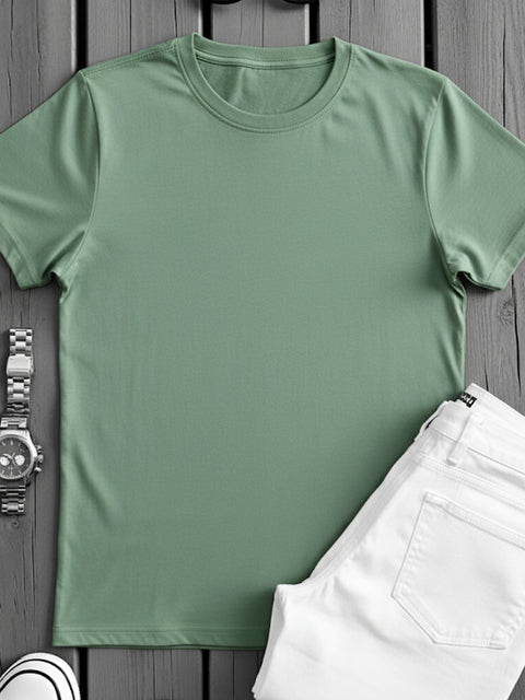 ADRO Men's Cotton Plain T-Shirt